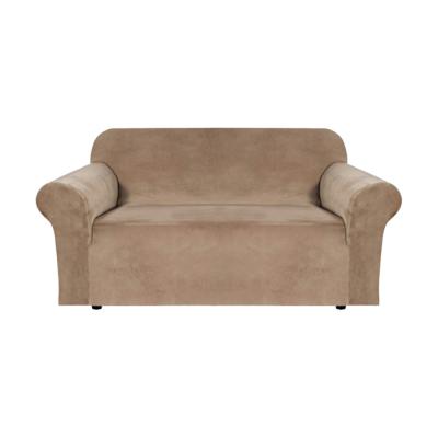 GOMINIMO Velvet Sofa Cover 2 Seater (Blush Brown) HM-SF-105-RD