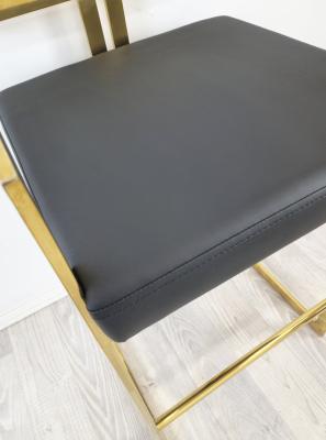 Arya Bar Stool in Black with Gold  Frame