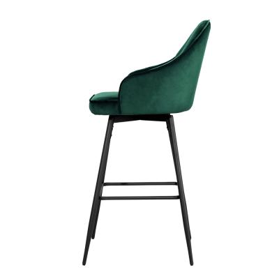 Artiss Set of 2 Bar Stools Kitchen Stool Dining Chairs Velvet Chair Barstool Green Mesial