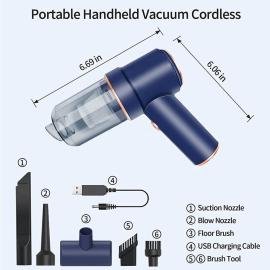 Portable Handheld Vacuum Cleaner with Car Air Duster
