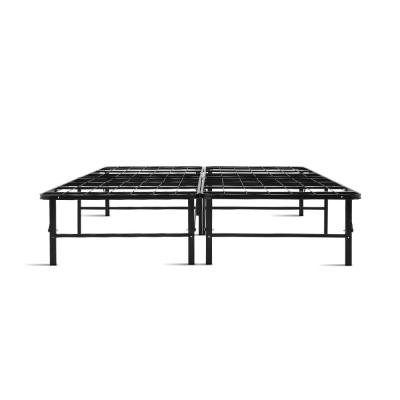 Artiss Folding Queen Metal Bed Frame - Black