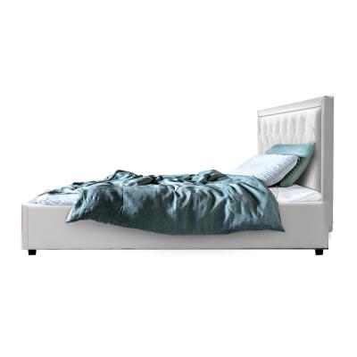 Artiss Tiyo Bed Frame PU Leather Gas Lift Storage - White Queen