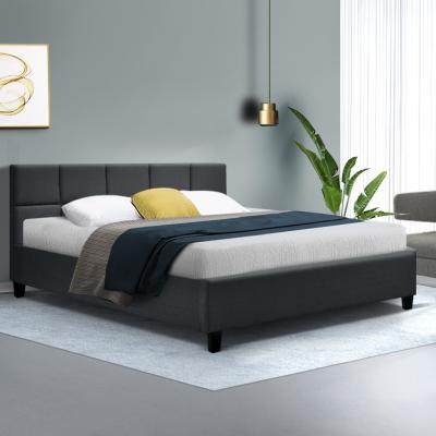 Artiss Tino Bed Frame Queen Size Charcoal Fabric