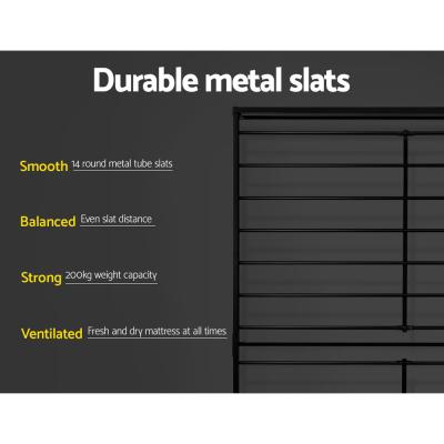 Artiss Metal Bed Frame King Single Size Platform Foundation Mattress Base SOL