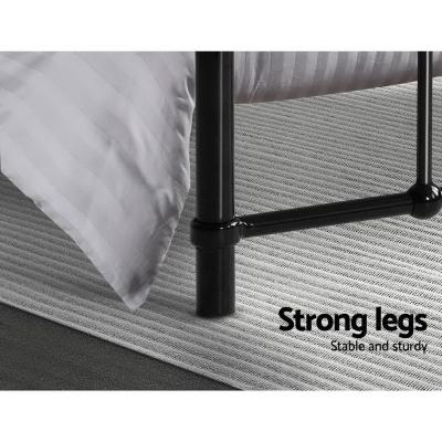 Artiss LEO Metal Bed Frame - Queen (Black)