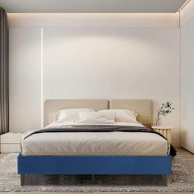 Velvet Blue Bed Frame – Double