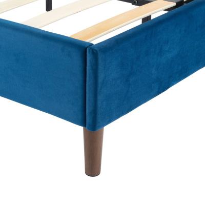 Velvet Blue Bed Frame – Double