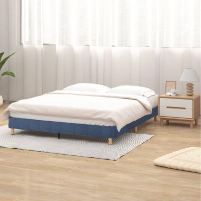 Metal Bed Frame Mattress Foundation Blue – King