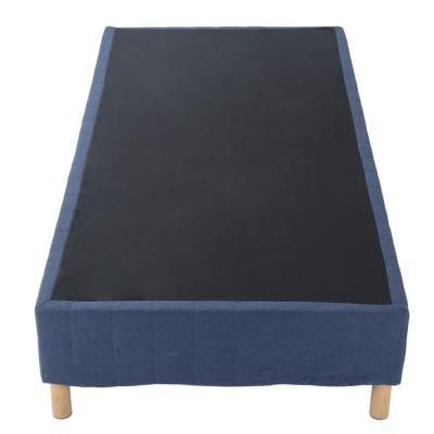 Metal Bed Frame Mattress Foundation Blue – Queen