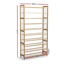 10-tier Bamboo Shoe Rack